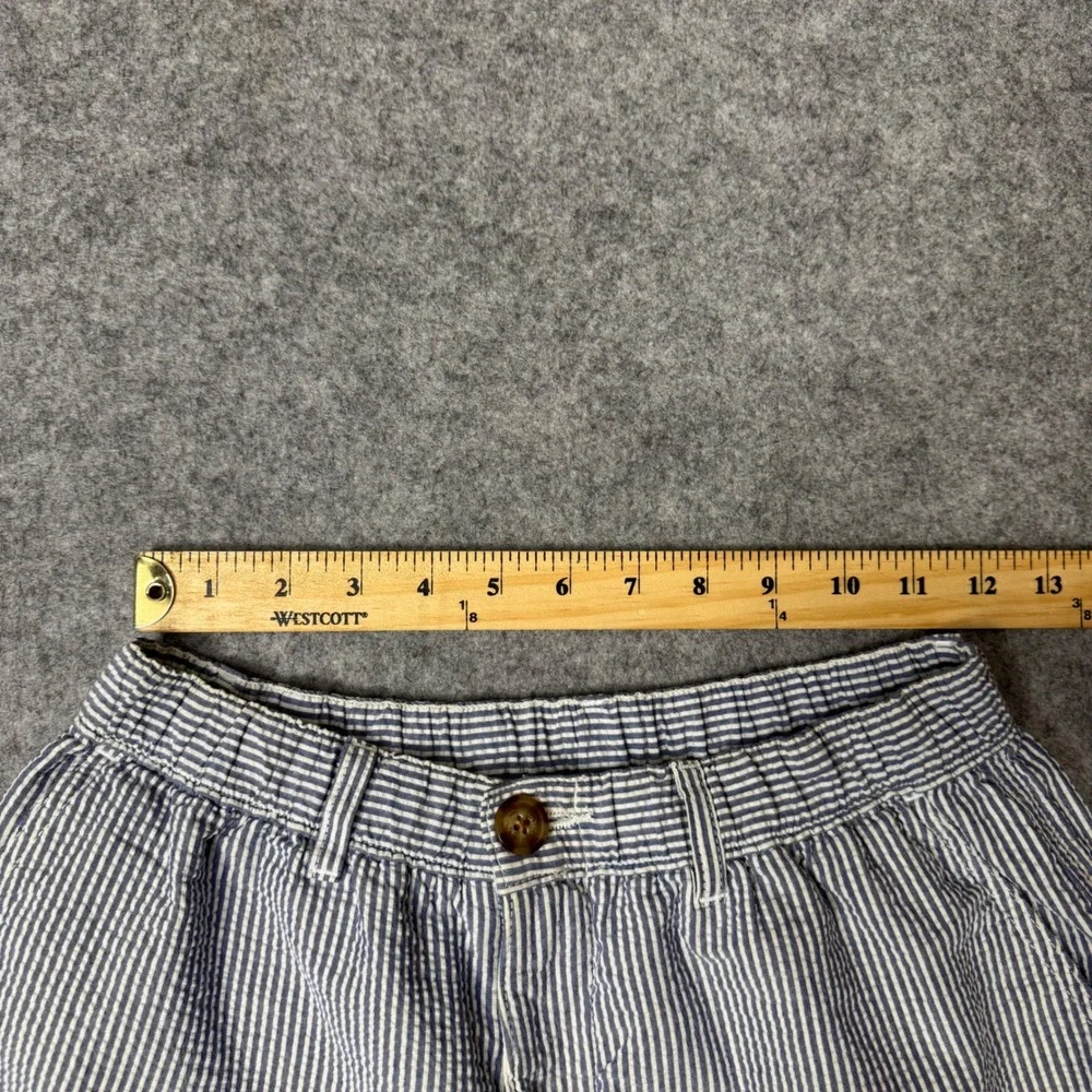 Chubbies Mens Seersucker Shorts Blue White Striped 7 Inch Inseam Size Medium